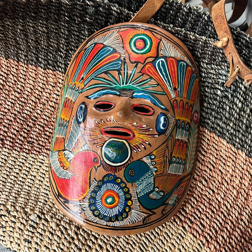 Vintage Mexican Clay Mask